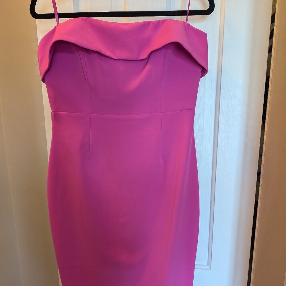 NEW w/tags Zorianna midi dress in pink shock 8/M (comes a little narrow) - Picture 3 of 11